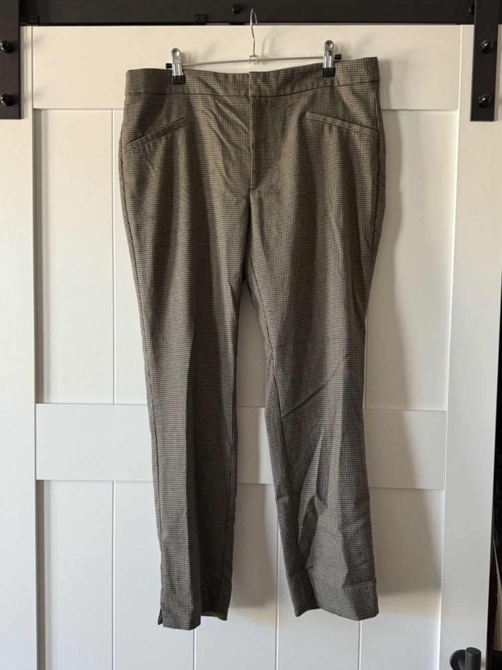Zara Women’s Brown Houndstooth Dress Capri Trousers Pants